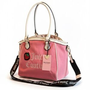 NWT Y2K Juicy Couture Tote Bag terry cloth texture strawberry patch